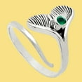 thumbnail image 5 of Mermaid Tail Charm - Green Onyx 925 Sterling Silver Ring s.8.5 Jewelry R-1070 AGR1001_C_8.5, 5 of 6