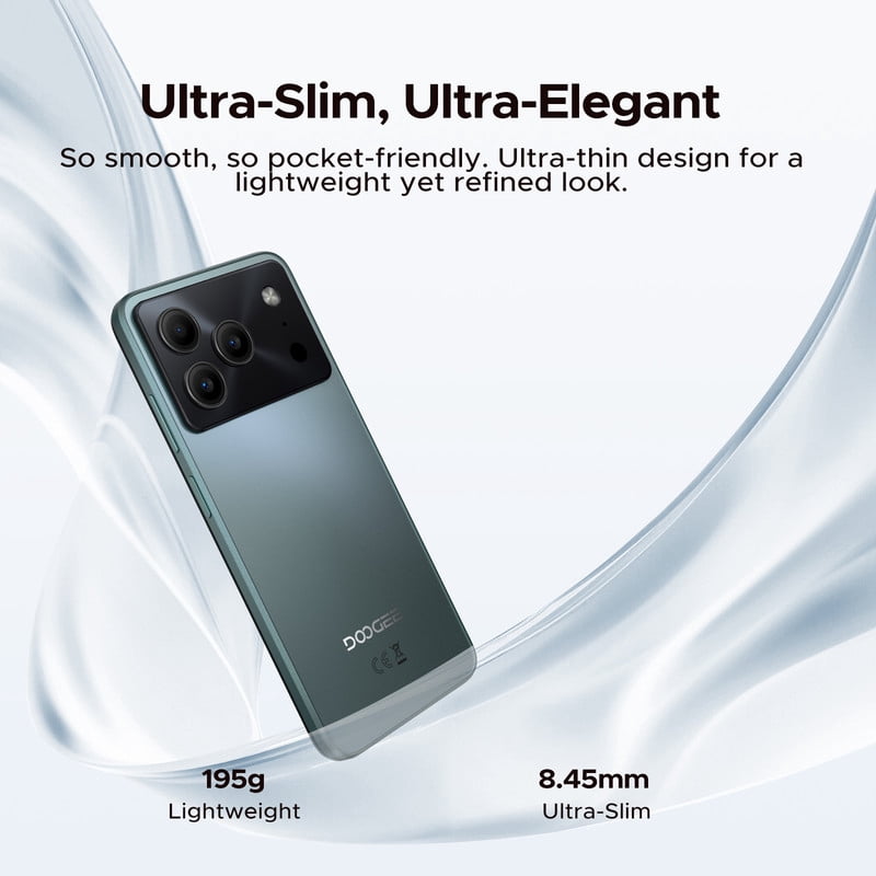 DOOGEE Note 56 Pro Android 16 Phone with Gemimi AI,32GB+128GB/2TB Unlocked Android Phones,6150mAh Battery,6.56''HD+90Hz IPS,Dual SIM Octa Core Cell Phone,Dual Camera/8.45mm Ultra-Slim/NFC/OTG/Face ID