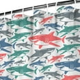thumbnail image 3 of Cartoon Shark Magic Show Curtain 72x84 Inches, Waterproof Polyester Fabric with Hook Set, Creative Sea Theme for Kids Bath, Playroom or Preschool Washroom Decor, 3 of 5