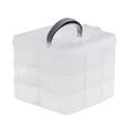 thumbnail image 5 of Trianu 3-Tier Craft Storage Container, Stackable Organizer Box with Dividers for Art Supplies, Beads, Tapes, Seed, Hair Accessories, Nail, 5.9*5.9*5.11", White, 5 of 6