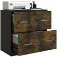 thumbnail image 1 of Vinsetto Filing Cabinet with 2 Drawers File Cabinet with Lock Rustic Brown, 1 of 10