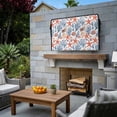 thumbnail image 3 of Outdoor TV Cover 68x42x4.5in, Summer Ocean Starfish Coral Shell Weatherproof TV Screen Protector with Zipper, Watercolor Marine Life Outside Television Cover Fits Up to 70-75", 3 of 9