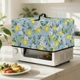 thumbnail image 3 of Whosucclay Lemon Blossom Leaf Print Microwave Oven Dust Cover Breathable Microwave Oven Dust Cover Case Heat-Resistant Machine Protector with Top Handle 18.25" x 14.5" x 11"inches-S, 3 of 7