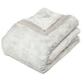 thumbnail image 6 of Premium Wolf Faux Fur Throw Blanket - Soft, Fuzzy Sherpa & Minky Throw Blanket - For Bed or Couch - 50\ Color: A(silver) Size: Throw, 6 of 9
