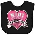thumbnail image 3 of Inktastic Mimi Loves Me Girls Granddaughter Girls Baby Bib, 3 of 4