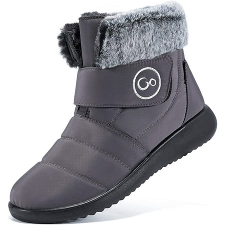 

Women Snow Boots Winter Shoes with Fur Lined Warm Slip On Boots for Women Waterproof Booties Comfortable Outdoor Anti Slip Shoes