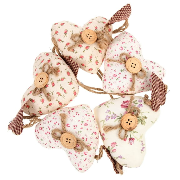 FRCOLOR Valentines Day Door Hanging Sign Heart Shaped Wall Hanging Decor Multi 1Pack