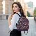 thumbnail image 6 of JIALIOU Mini Backpack Purse for Women Quilted Casual Daypack Small Travel Shoulder Bag, Abstract Violet Geometric, 6 of 7