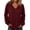 Wine, variant on hlysgo Women's Long Sleeve Sweatshirt V Neck Comfort Cozy Tops Basic Soft Loose Pullover Sweatshirts Wine,L