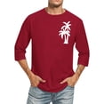 thumbnail image 1 of Birdeem Chemises pour Hommes Imprimé Col Rond Mode Décontractée Manches Courtes Blouses, 1 of 9
