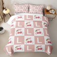 thumbnail image 2 of Erosebridal Pink Letter L Twin Quilt Set for Boys Girls, Princess Bowknot Twin Coverlet Set, 2 Pieces, 2 of 7