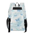 thumbnail image 3 of Large Clear PVC Backpack Heavy Duty See Through Backpack for Adults Work Travel, Blue Butterfly Stars Printed 12L, 3 of 8