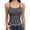 Gray, variant on Women's Ribbed Tank Top Backless Cami Shirt Sleeveless Fitted Summer Top Soft Cotton Fabric