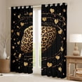 thumbnail image 2 of Feelyou Leopard Print Rugby Black Out Curtains, Fashion Curtains Pack of 2 (42x63 Each), 2 of 6