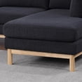 thumbnail image 3 of Hallie Black Sherpa Fabric 124" Wide Double Chaise U-Shape Sectional Sofa, 3 of 6