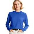 thumbnail image 2 of Soft Knit Sweater for Womens Crew Neck Long Sleeve Casual Basic Pullover Sweater Tops Blue M, 2 of 5