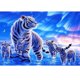 thumbnail image 1 of Pintura de diamante 5D DIY Kit de tigre de taladro redondo completo decoración del hogar arte artesanal FLhrweasw Nuevo, 1 of 9