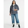 thumbnail image 2 of Terra & Sky Women's Plus Size Cozy Button Front Shacket with Long Sleeves, Sizes 0X-5X, 2 of 5