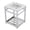 White / Chrome, variant on Kingston Brass VWP2522W8A2 Quadras 25" Ceramic Console Sink with Steel Base and Shelf (8-Inch, 3-Hole), White/Polished Brass