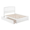 thumbnail image 3 of AFI Richmond Queen Wood Platform Bed with Headboard Footboard & Twin XL Trundle, White, 3 of 6