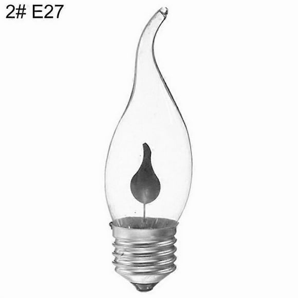 (2-E27)3W 220V E14/E27 LED Simulation Flicker Flame Candle Light Bulb Decorative Lamp JIKAIX