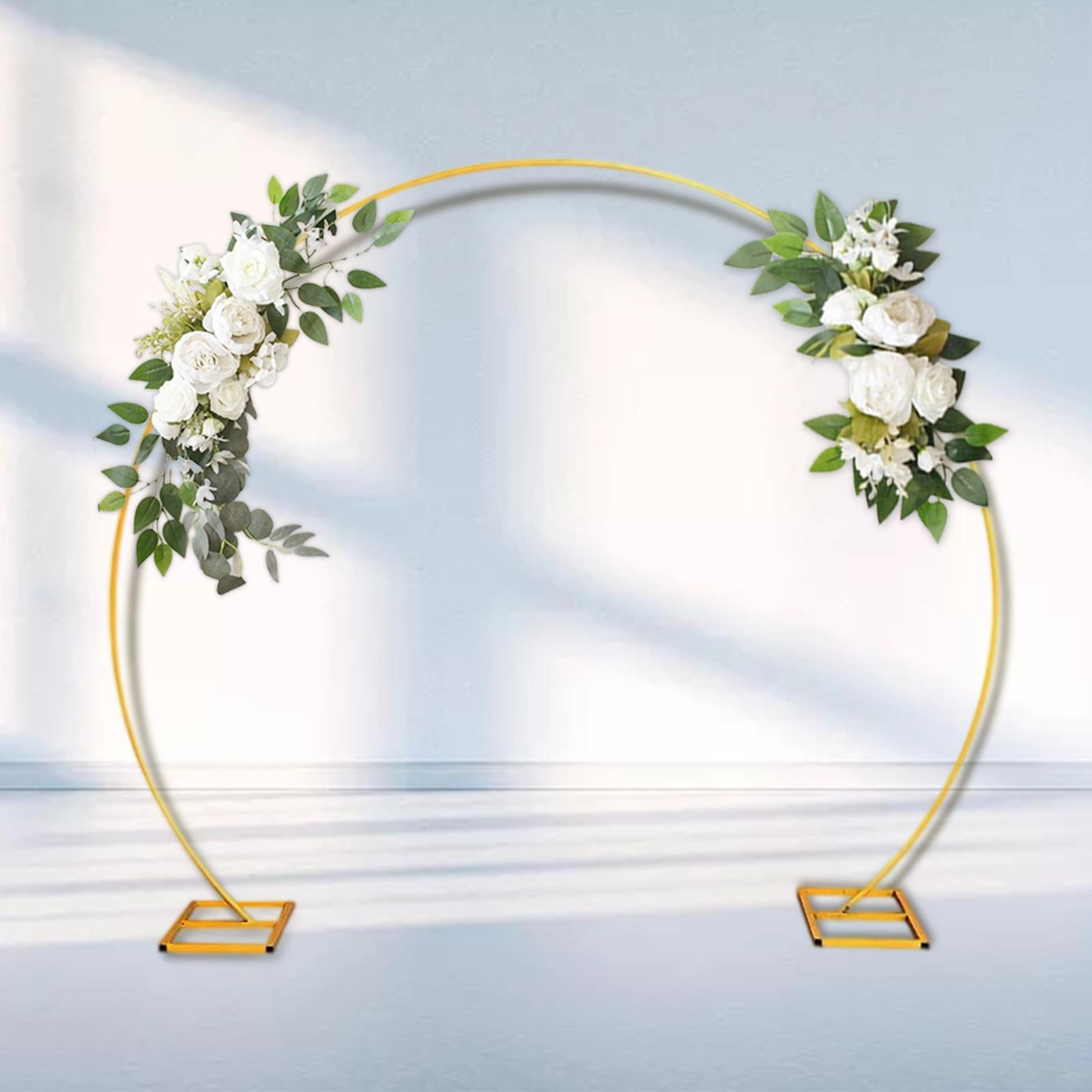 2 Pieces Wedding Arch Floral Swag Display Plant Centerpieces Artificial Flowers for Windows Ceremony Backdrop Decoration