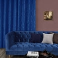 thumbnail image 3 of Deconovo Blackout Curtains, Energy Saving, 2 Panels, Royal Blue, 52W x 95L Inch, Noise Reducing, Thermal Insulated With Wave Line and Dots, 3 of 7