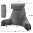 Nestl Backrest Reading Pillow, Bed Rest Pillow with Arms, Shredded