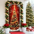 thumbnail image 5 of DAMAI Christmas Door Cover Xmas Banner, 70.8 x 35.4 inch Hanging Front Door Cover Christmas Decor Backdrop Hanging Banner for New Year Party Winter Holidays Xmas Decorations, 5 of 6