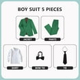 thumbnail image 2 of Lycody Boys Formal Suits Slim Fit 5 Piece Kids Suit Jacket Pants Set with Dress Shirt and Tie for Wedding Prom, 2 of 6
