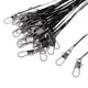 thumbnail image 4 of 50x cables de pesca de material acero inoxidable líderes línea recubierta de con broche y eslabón, 4 of 9