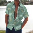 thumbnail image 2 of Camisa retro para hombre 2024, camisas de manga corta con estampado de árbol de coco, ropa informal de playa para hombre, camisas hawaianas holgadas de gran tamaño para hombre, 2 of 5