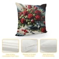thumbnail image 4 of Leisuo  Red Rose Pillow Covers Throw Pillow Covers Rose Decorative Pillow Case Modern Home Decor for Sofa Couch Bed White, 4 of 5