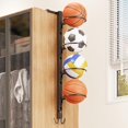 thumbnail image 1 of Basketball Storage Rack, Wall Mount Multilayer No Drill Installation, Durable Iron Sports Ball Organizer for Indoor and Outdoor Use, Heavy Duty Design, 1 of 7