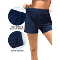 thumbnail image 3 of Charmo Womens Elastic Waist Swim Shorts High Waisted Tummy Control Swimming Shorts, 3 of 7
