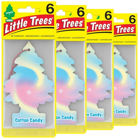 Ambientador para Auto LITTLE TREES Algodón de Azúcar Paquete de 24