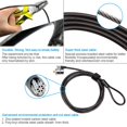 thumbnail image 3 of Candado de seguridad con cable para laptop LORADAR, paquete de 10, 2 m, antirrobo, 3 of 5