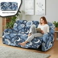 thumbnail image 3 of COEQINE Cover for Recliner Chair Stretch Reclining Sofa Cover 8 Pieces Recliner Cover for 3 Cushion Reclining Sofa Stay in Place Furniture Protector, Blue Floral Moon, 3 of 8