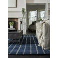 thumbnail image 5 of Momeni Simba Hand Tufted Wool Striped Navy Area Rug 5' X 8', 5 of 14