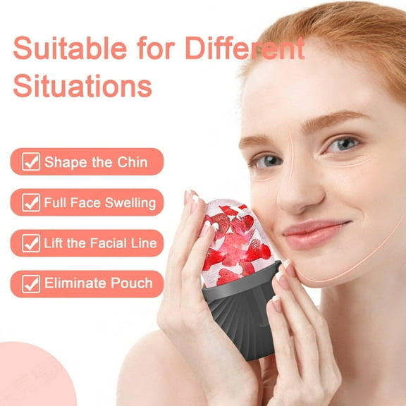 GERsome Ice Facial Cooling Face Massager for Depuffing and Glowing Complexion Ice Roller for Face to Minimize Pores Reduce Puffiness and Invigorate Tired Skin