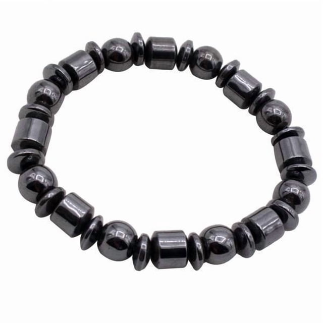 Paquete de 2 Pulseras Magnéticas Negras con Cuentas para Hombres Y Mujeres, Magnética Cool Biker 2 piezas