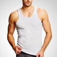 thumbnail image 4 of LODIENY Big and Tall (M-4XL) Tank Tops for Men Sleeveless Crew Neck Gym Workout Stretch Tees Ultra Light Muscle Slim Fit Fitness T Shirts Gray M, 4 of 5