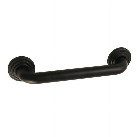 12 in. Restoration Decorative 1.25 in. OD Grab Bar, Matte Black
