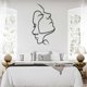 thumbnail image 4 of Line Face Metal Wall Art, Metal Line Art Wall Decor, 4 of 5
