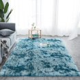 thumbnail image 1 of Modern Style Long Pile Rug, Interior Decoration, Suitable for Living Room, Bedroom, Blue, 60 x 90 cm, 1 of 5