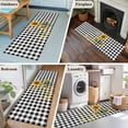 thumbnail image 6 of Sunflowers 2'x6' Runner Rug, Spring Summer Bees Floral Black Plaid Washable Non-Slip Area Rugs for Hallway Kitchen Floor Bedroom Entryway, StainResistant Laundry Carpet Decoration Indoor Mat, 6 of 9