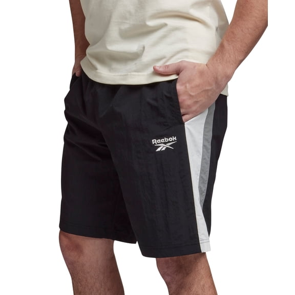Reebok Mens Regular fit Casual Crinkle Shorts XXL Black Grey White