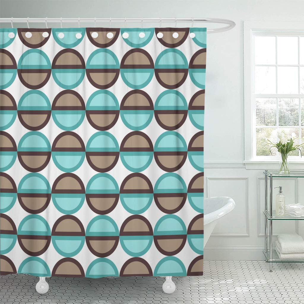 KSADK Colorful Funky Green and Brown Half Dots Abstract Bright Circle