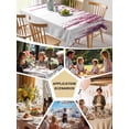 thumbnail image 5 of Pink Table Cloth, Waterproof Tablecloth for Square Tables, Summer Botanical Leaves Watercolor Reusable Washable Fabric Table Cover for Restaurant Kitchen Dining Tables 54"x54", 5 of 9