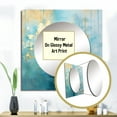thumbnail image 3 of Designart "Sacred Mandala Fragile Gold Gentle Cyan IV" Boho Mandala Gold Large Square Mirror - Square Bedroom Mirror Printed Wall Decor - Traditional Square Printed Wall Mirror Art, 3 of 5